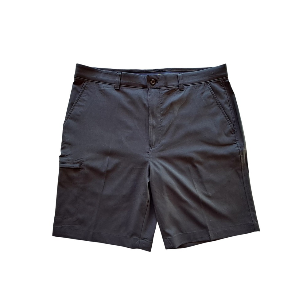 Jack Nicklaus Mens Black Performance Golf Shorts Size 36 Golden Bear Flat Front